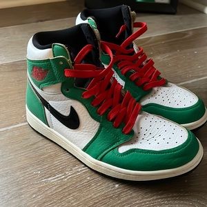 Red and green Jordan 1s